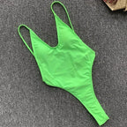 Maillot de bain une pièce, string, croisé, dos nu, diamant, coupe haute, pour femmes