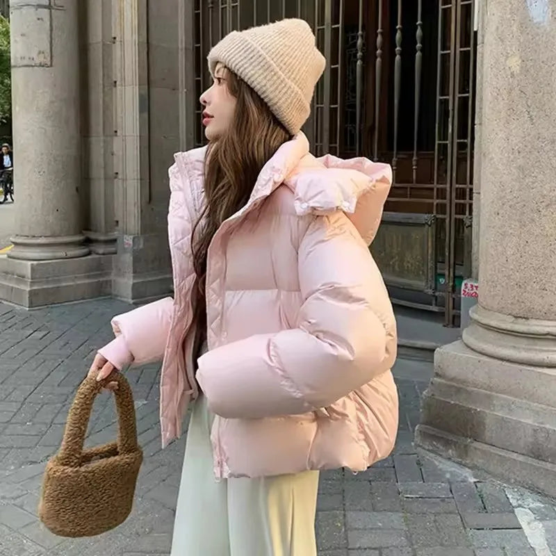 Parkas courts en coton coréen pour femmes