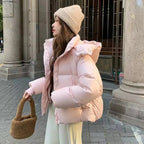 Parkas courts en coton coréen pour femmes