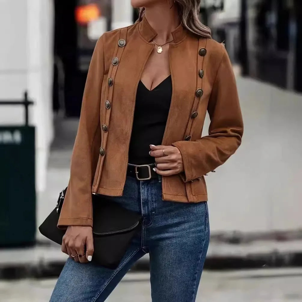 Veste en similicuir pour femmes