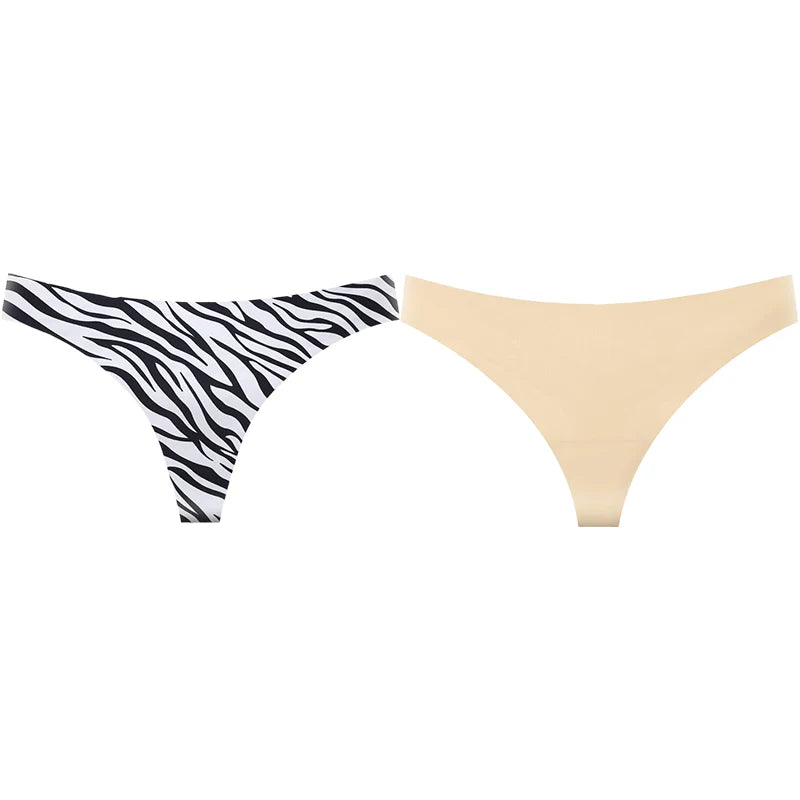 String taille basse imprimé léopard pour femmes