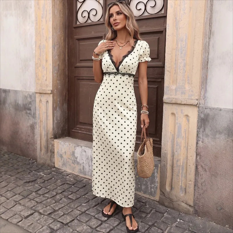 Robe longue d'été dos nu pour femmes