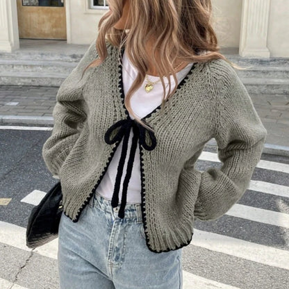 Pull Rétro Femme – Maille aux Couleurs Contrastées
