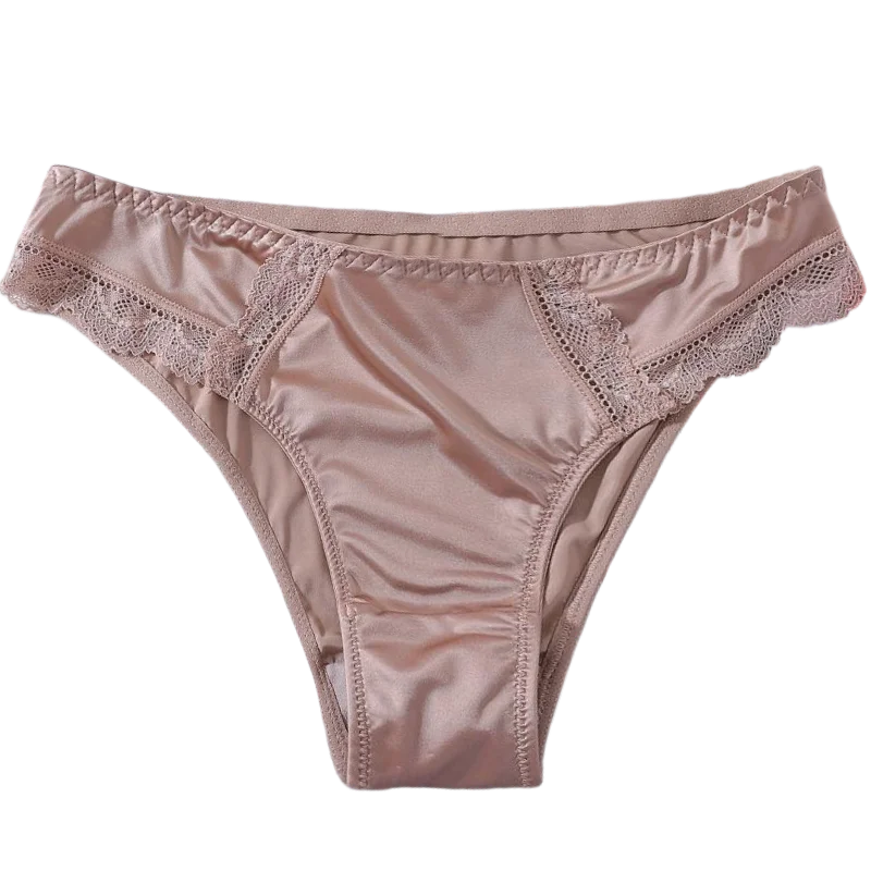 String triangle en soie satin pour femmes