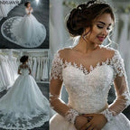 Robe de mariée à manches longues pour femmes