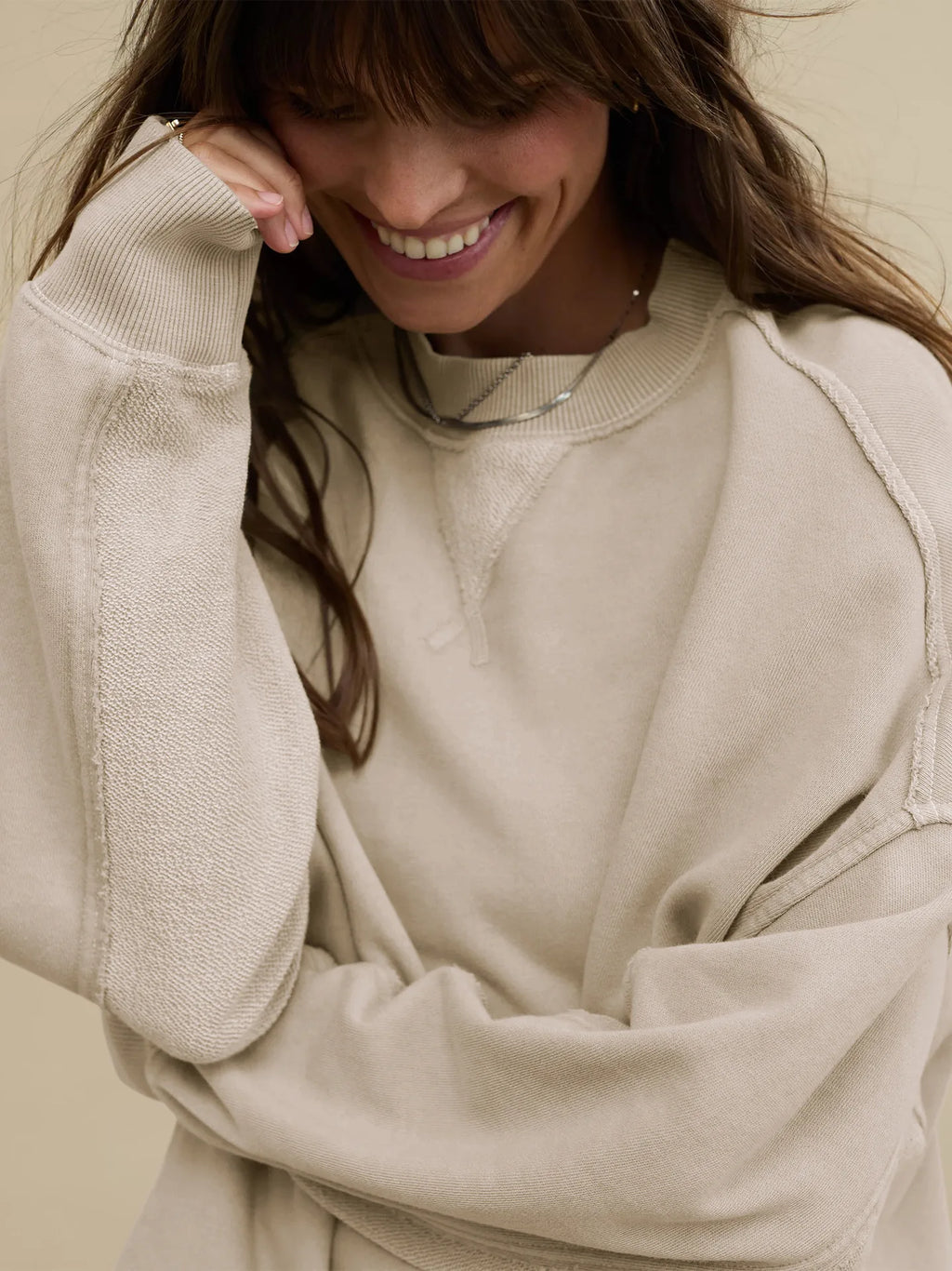 Sweat à capuche ample et décontracté à col rond pour femmes