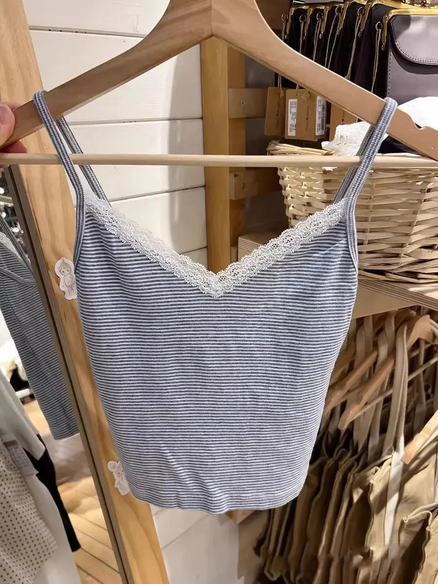 Débardeur rayée rose pour femmes