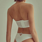Ensemble de lingerie 3 pièces soutien-gorge + jarretières + string pour femmes