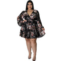 Mini robe à imprimé floral pour femmes