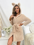 Chemise de nuit en flanelle pour femmes