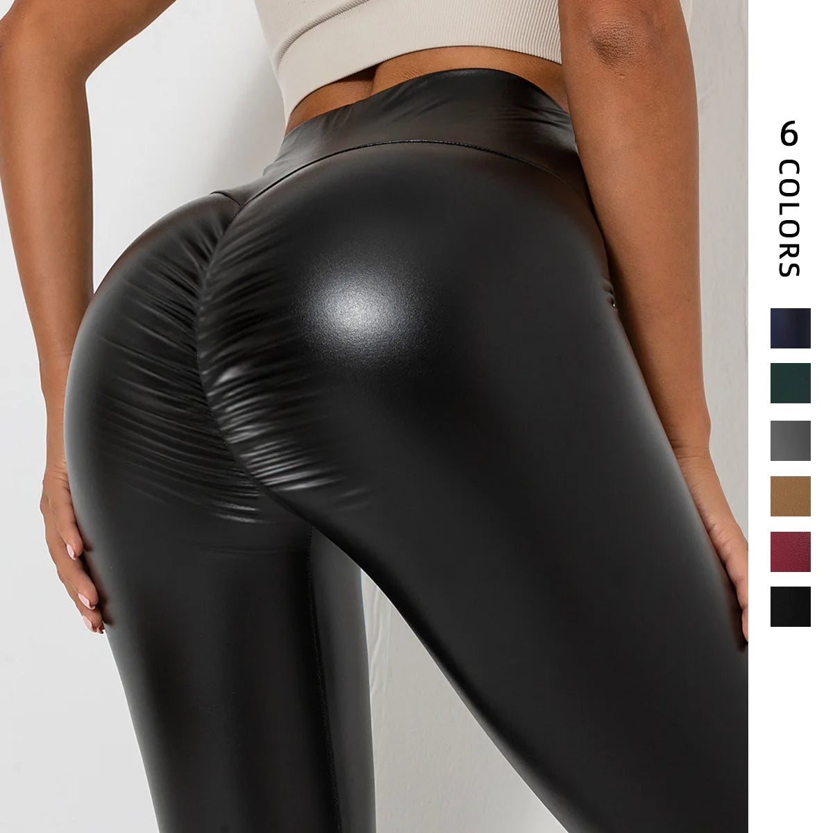 Legging Push-Up Femme – Similicuir Sculptant
