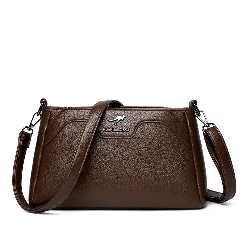 Sac à bandoulière de haute qualité en cuir souple pour femmes