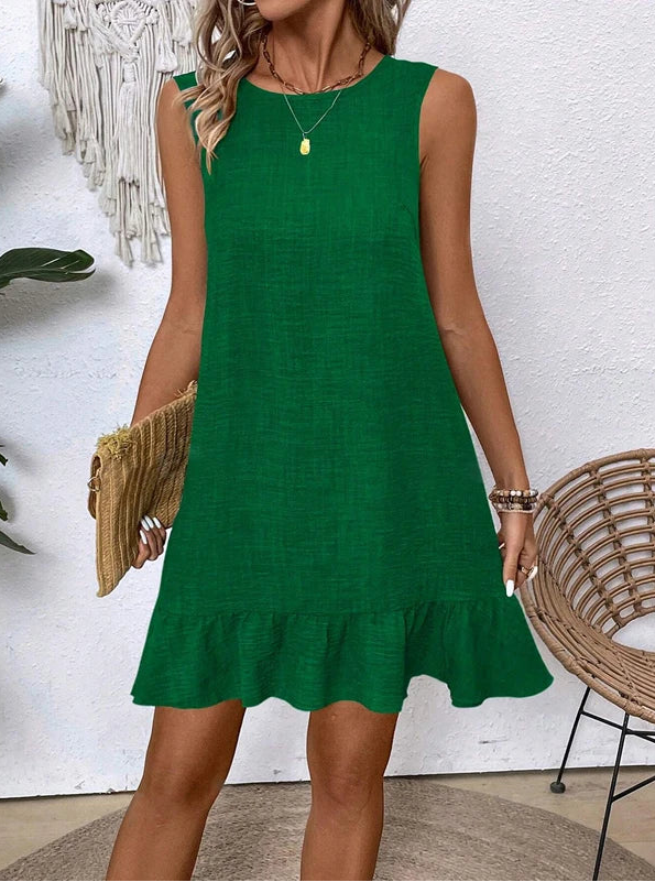 Robe Courte d'Été Femme – Dos Nu et Nœud Papillon