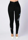 Pantalon en jean taille haute pour femmes
