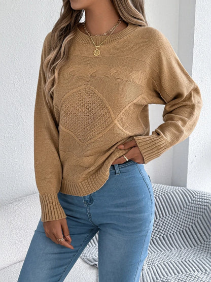 Pull Torsadé Femme – Manches Lanterne