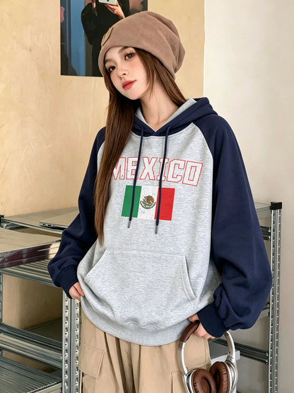 Sweat à Capuche Femme – Imprimé Mexico