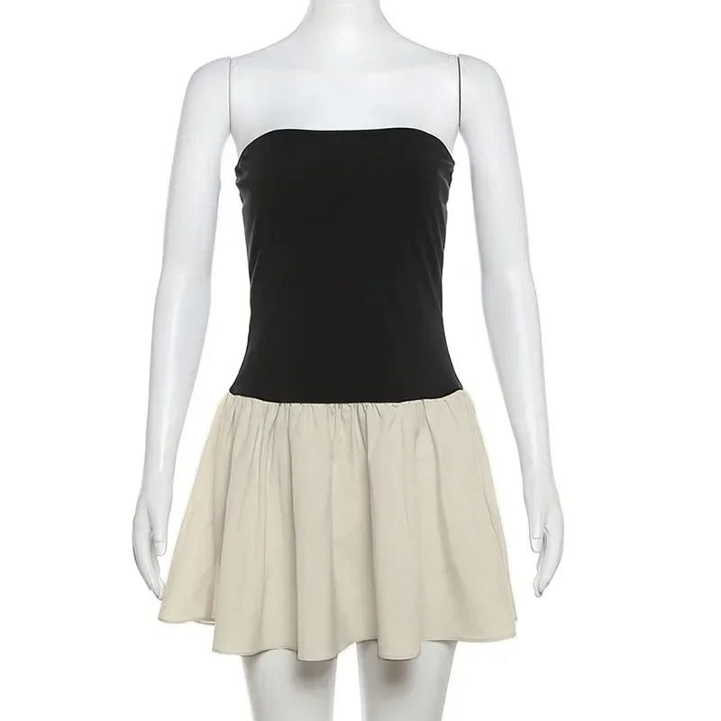 Robe moulante plissée Slim pour femmes
