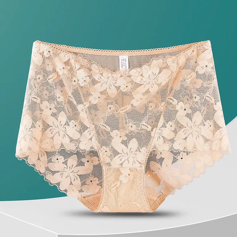 Culotte en dentelle florale pour femmes