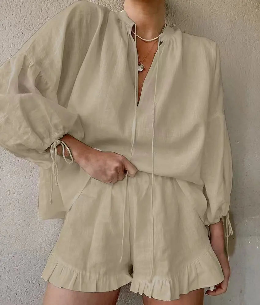 Ensembles pantalons courts et haut décontracté pour femmes