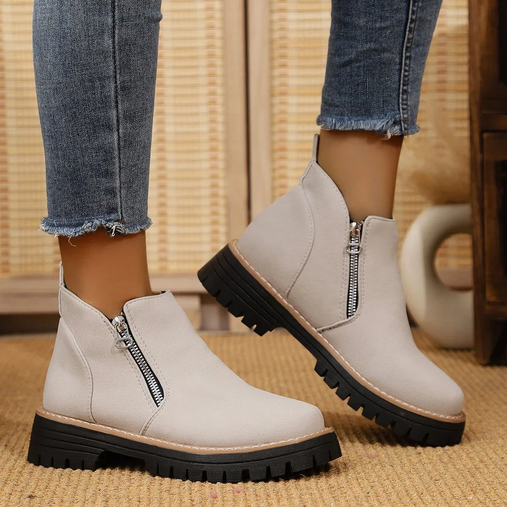 Bottines à semelle épaisse pour femmes