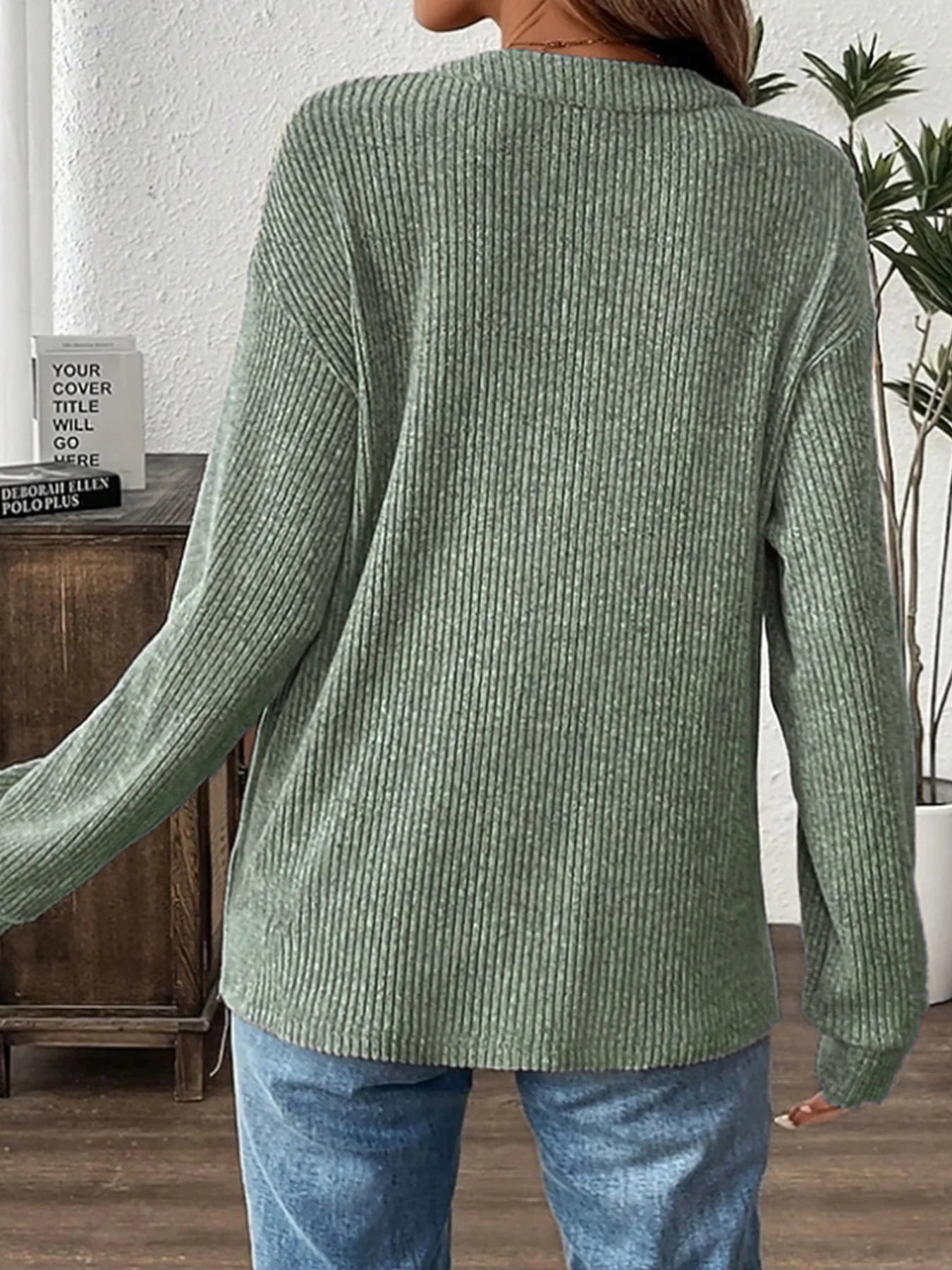 T-shirt à manches longues décontracté lâche pour femmes