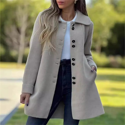 Manteau d’Hiver Femme – Maille Douce et Pelucheuse