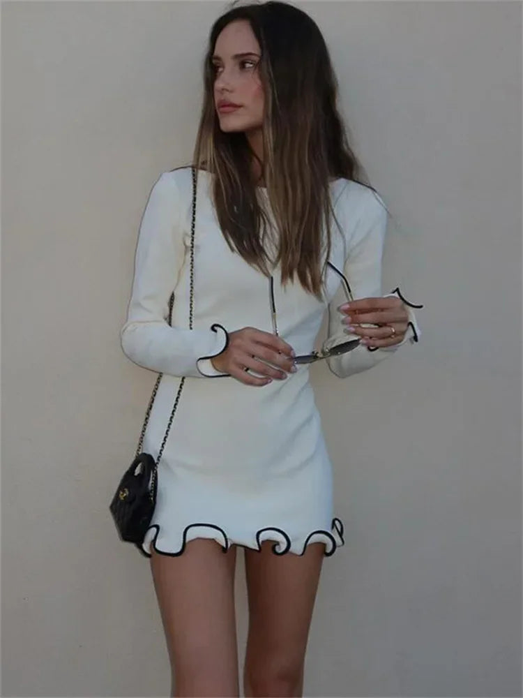 Mini robe à volants pour femmes
