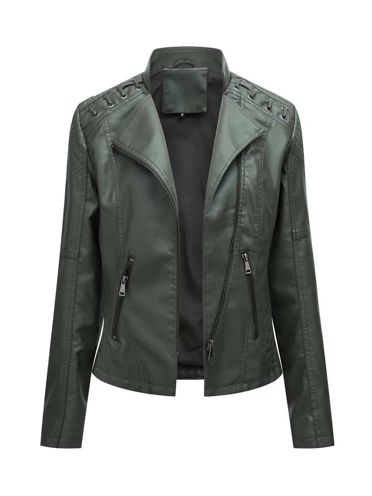 Veste en cuir Slim pour femmes