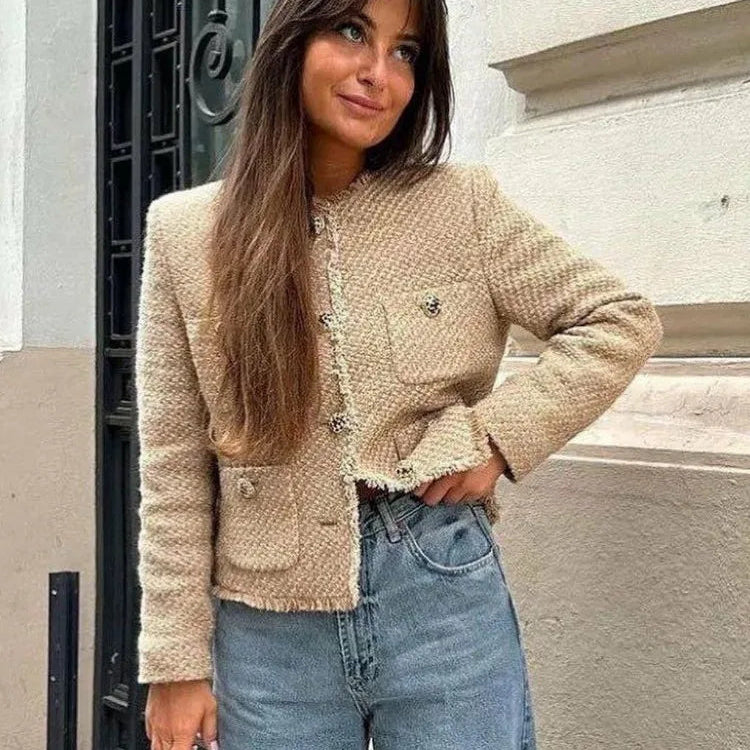 Veste en Tweed Femme – Style Chic
