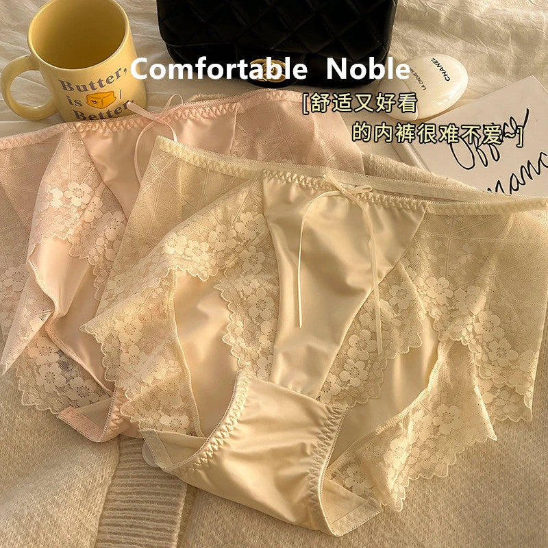 Culotte en dentelle taille haute pour femmes
