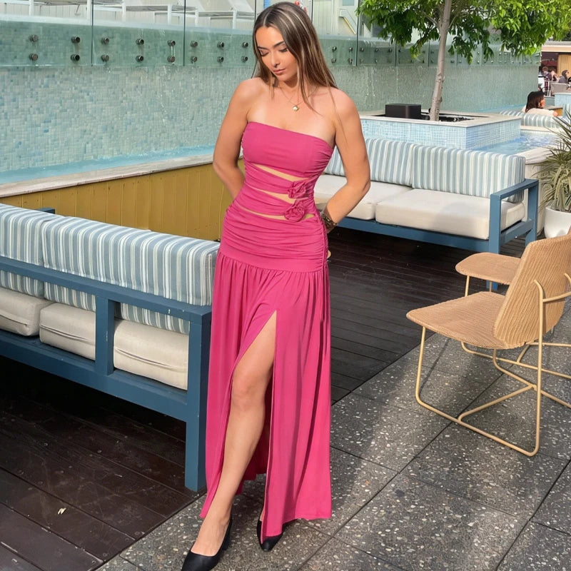 Robe longue bustier d'été pour femmes