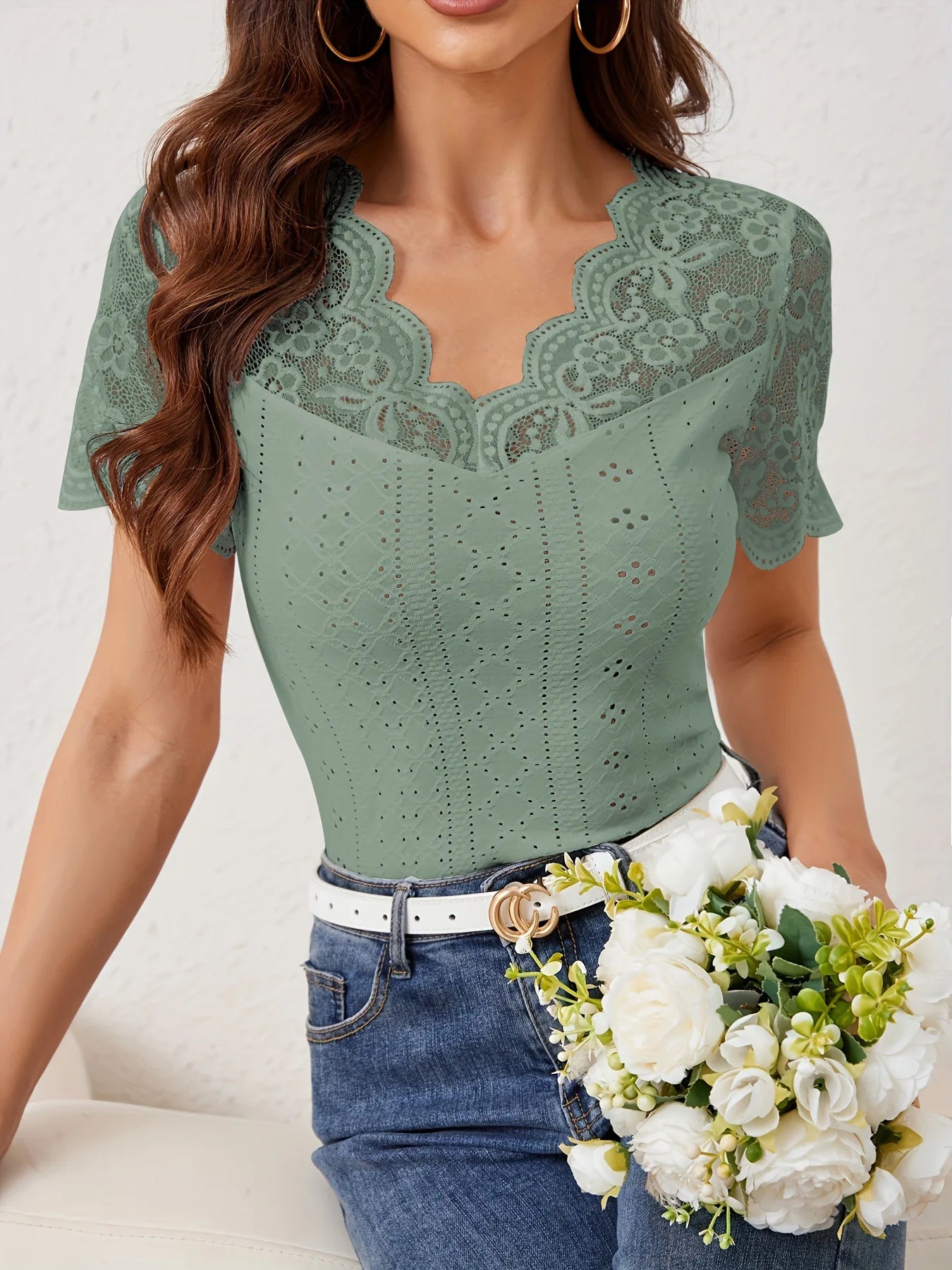 Chemise à manches courtes pour femmes