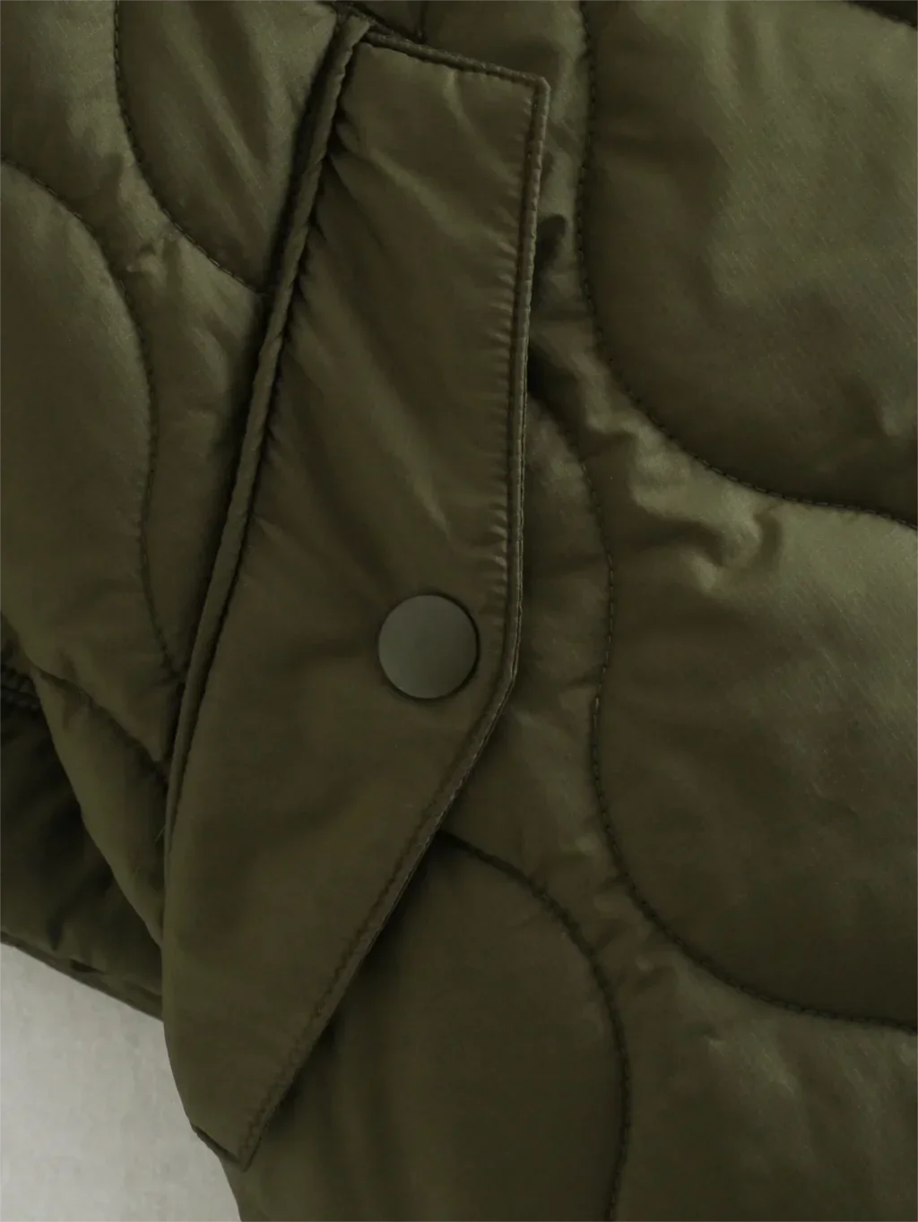 Veste matelassée en coton uni tendance pour femmes