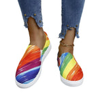 Chaussures basses élastiques assorties aux couleurs pour femmes