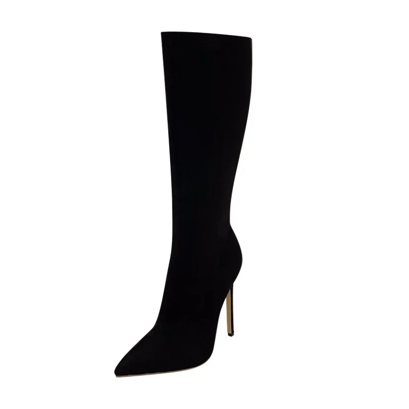 Botte à bout pointu et talons hauts pour femmes