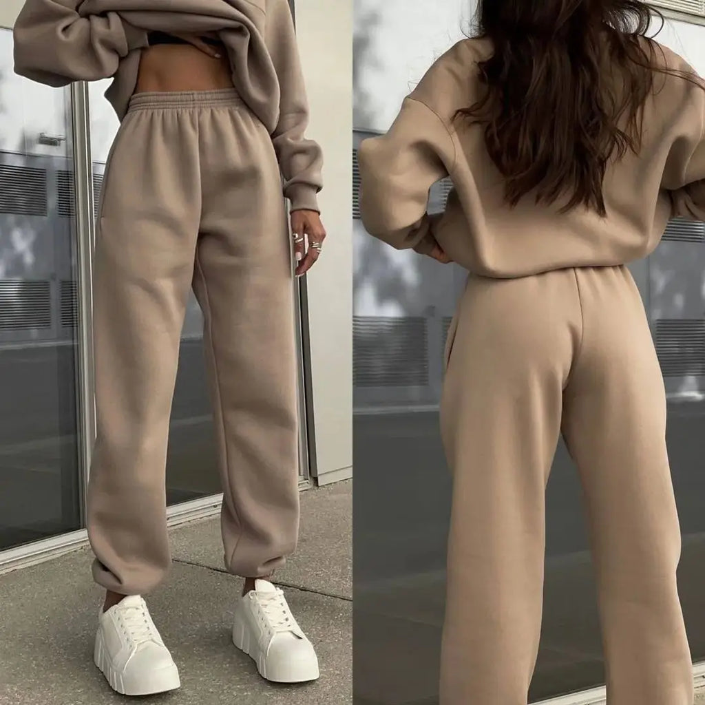 Ensembles deux pièces avec pantalon ample et haut assortie pour femmes