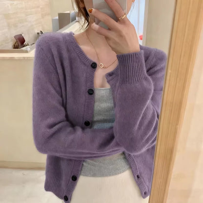 Cardigan Doux Femme – Maille et Col Rond