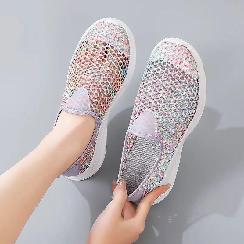 Chaussure en maille respirante pour femmes