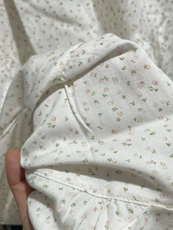 Jupe longue en coton à fleurs roses pour femmes