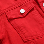Veste en jean courte décontractée pour femmes