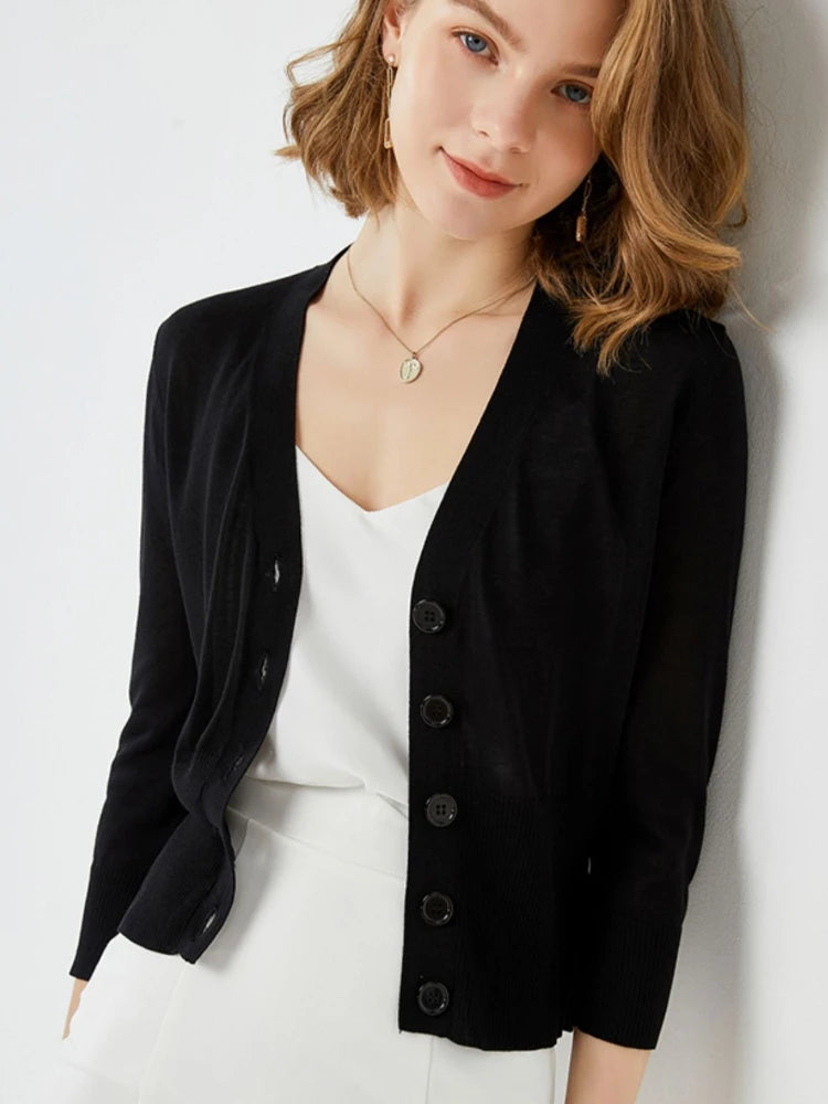 Cardigan à manches longues pour femmes
