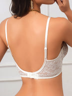 Soutien-gorge sexy en dentelle avec effet minimisant pour poitrine pour femmes