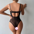 Body moulant sans manches et col en V pour femmes