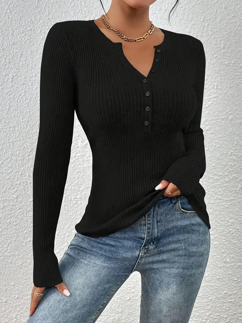T-shirt à manches longues décontracté mince pour femmes