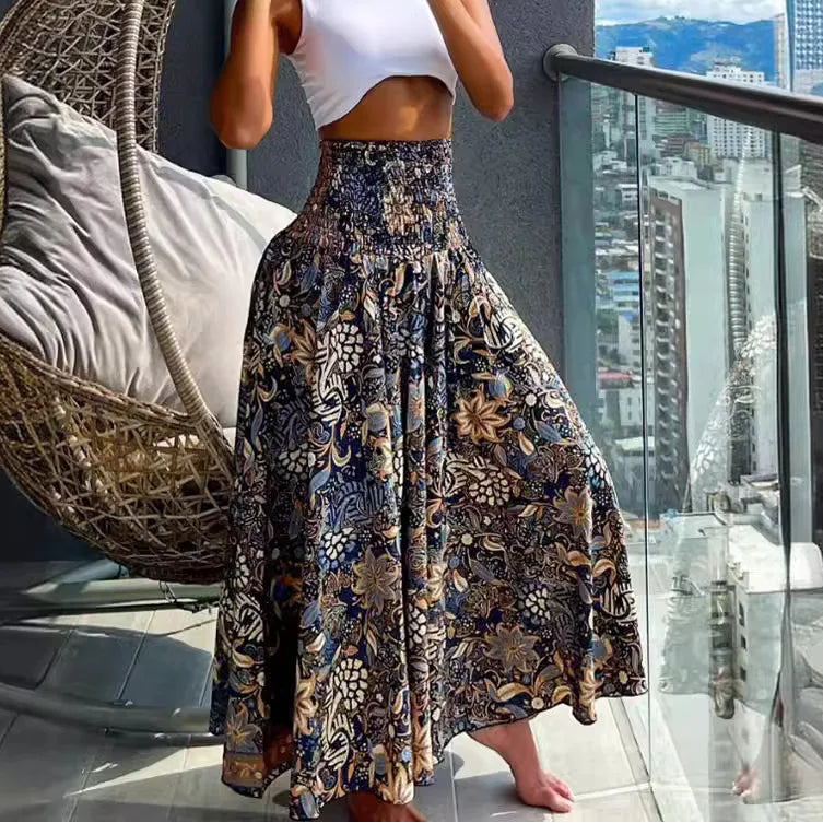Jupe longue taille haute pour femmes