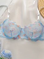 Ensemble de lingerie sexy transparente en dentelle pour femmes