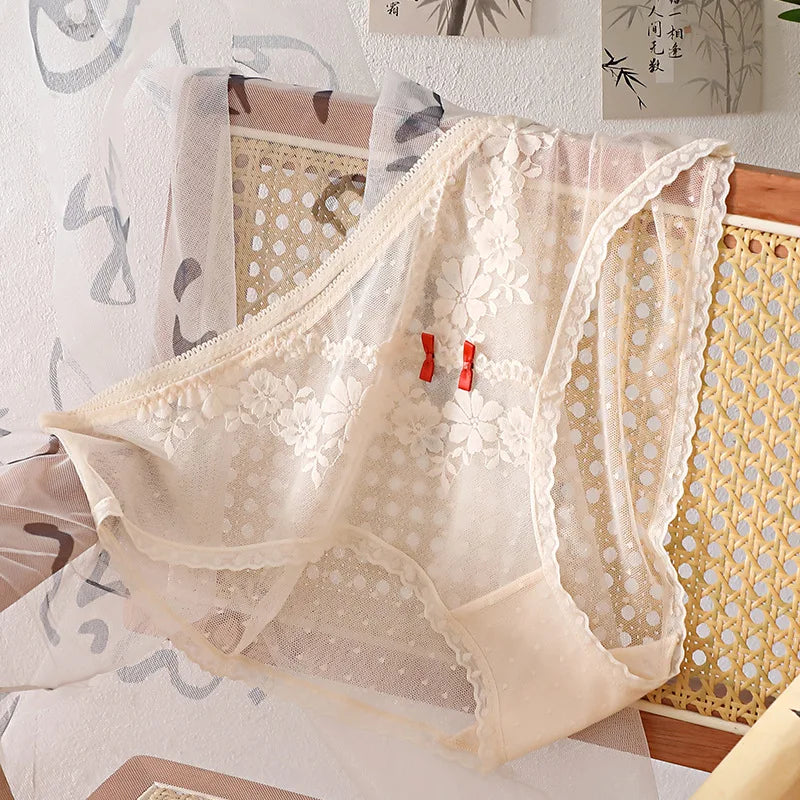 Culottes translucide en dentelle pour femmes