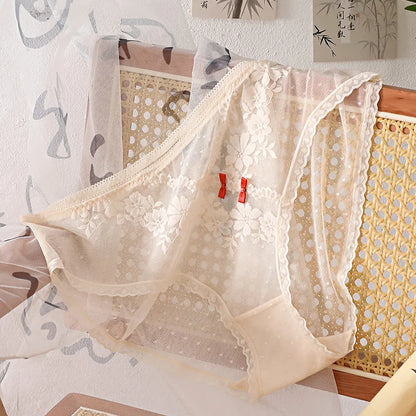 Culotte Transparente en Dentelle Femme