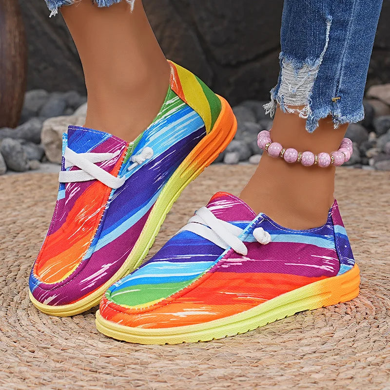 Chaussures simples basses à lacets de grande taille pour femmes