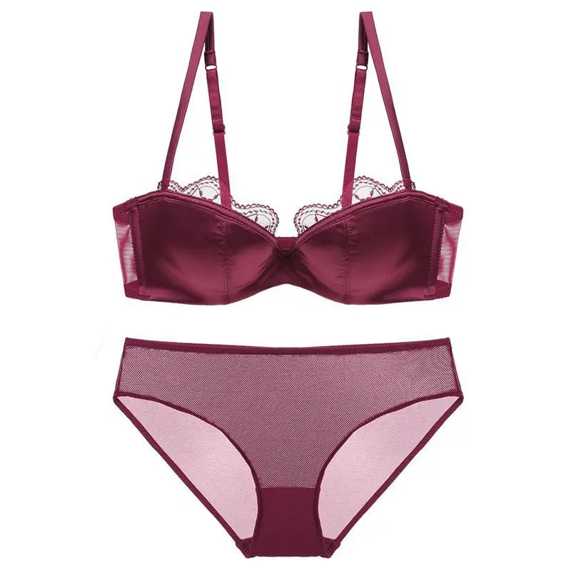 Ensemble soutien-gorge et culotte en maille sans couture pour femmes